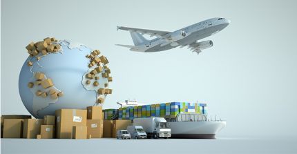 Weltkugel - Verpacken für den Export