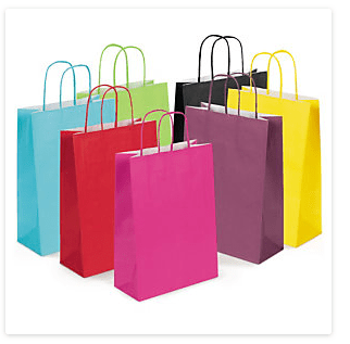 bunte Papiertragetüten