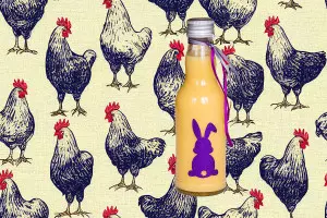 Flasche als Geschenk Ostern