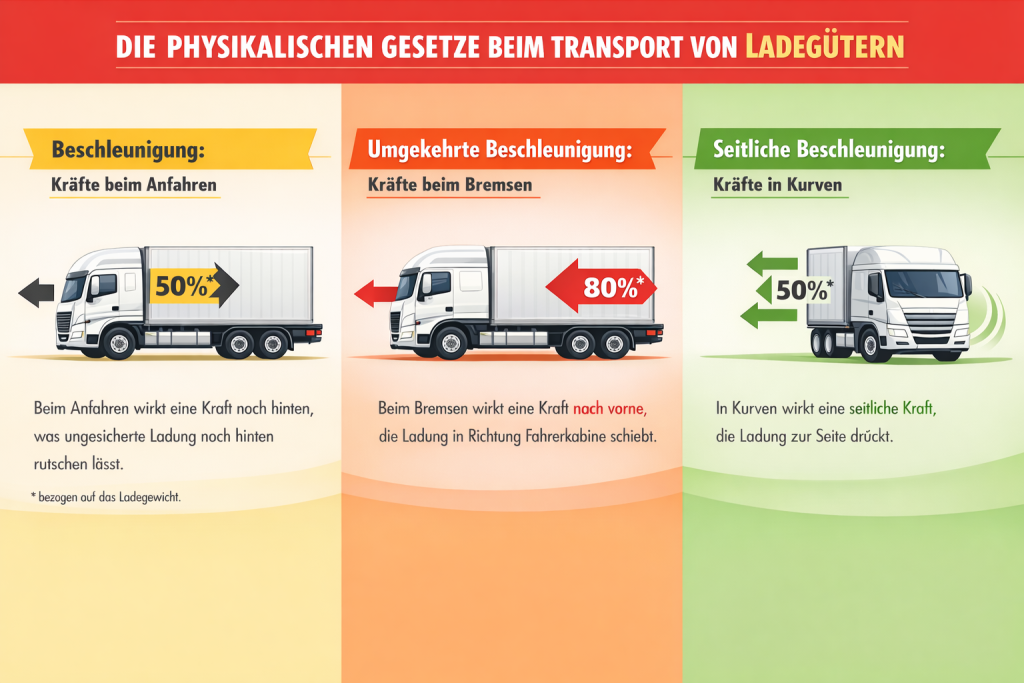 Physik bei der Ladungssicherung
