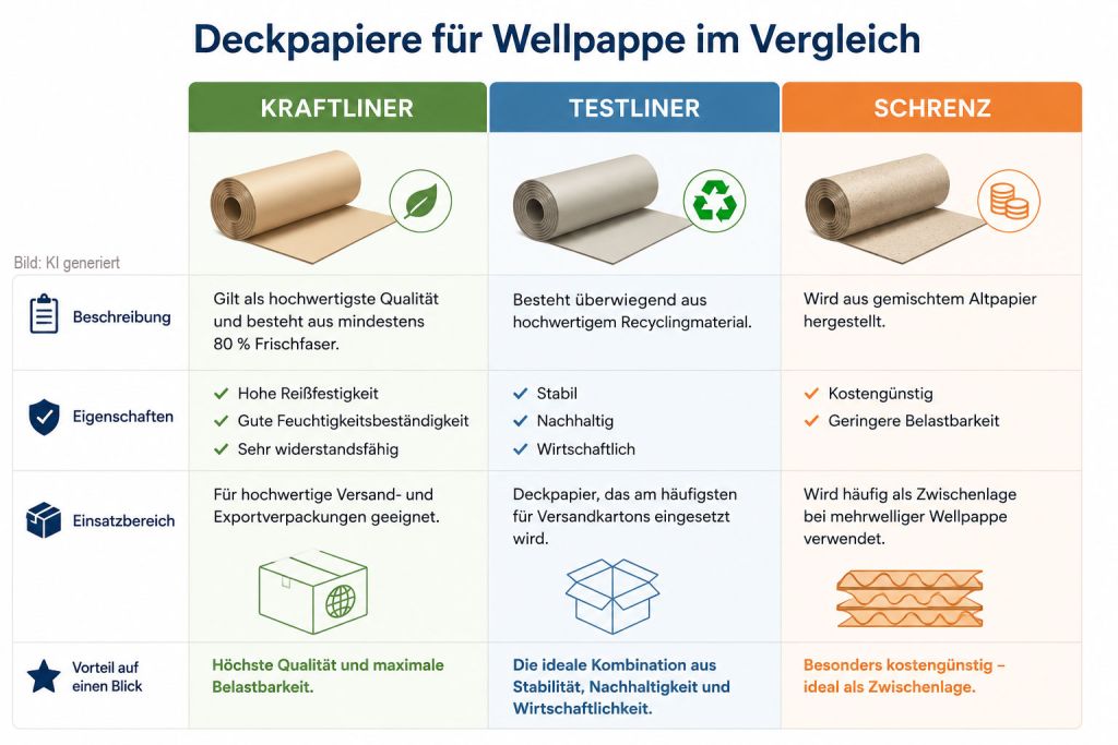 Qualitäten Wellpappe